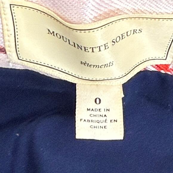 Moulinette Soeurs Anthropologie Fairy Whimsigoth Navy Tulle Embroidered Dress 0 - Picture 15 of 15